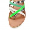 Barevné páskové zebra-snake sandály Timeless