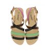 Barevné páskové gepardí sandály Timeless