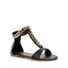 Vyšší černé sandály s řetězem Claudia Ghizzani