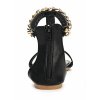 Vyšší černé sandály s řetězem Claudia Ghizzani