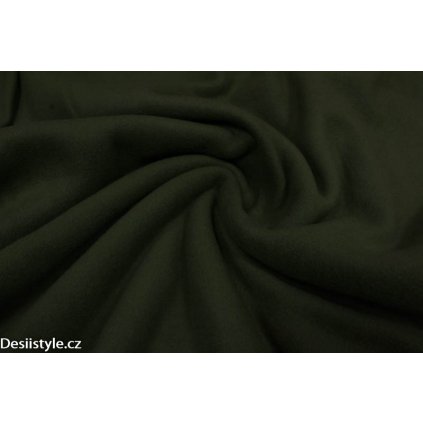 Fleece jednobarevný bavlněný 270g - Khaki