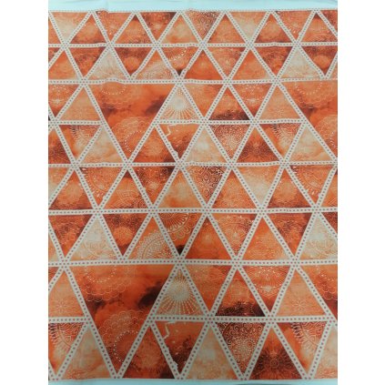 Úpletový panel 60x60 - Trojúhelník  - oranžová