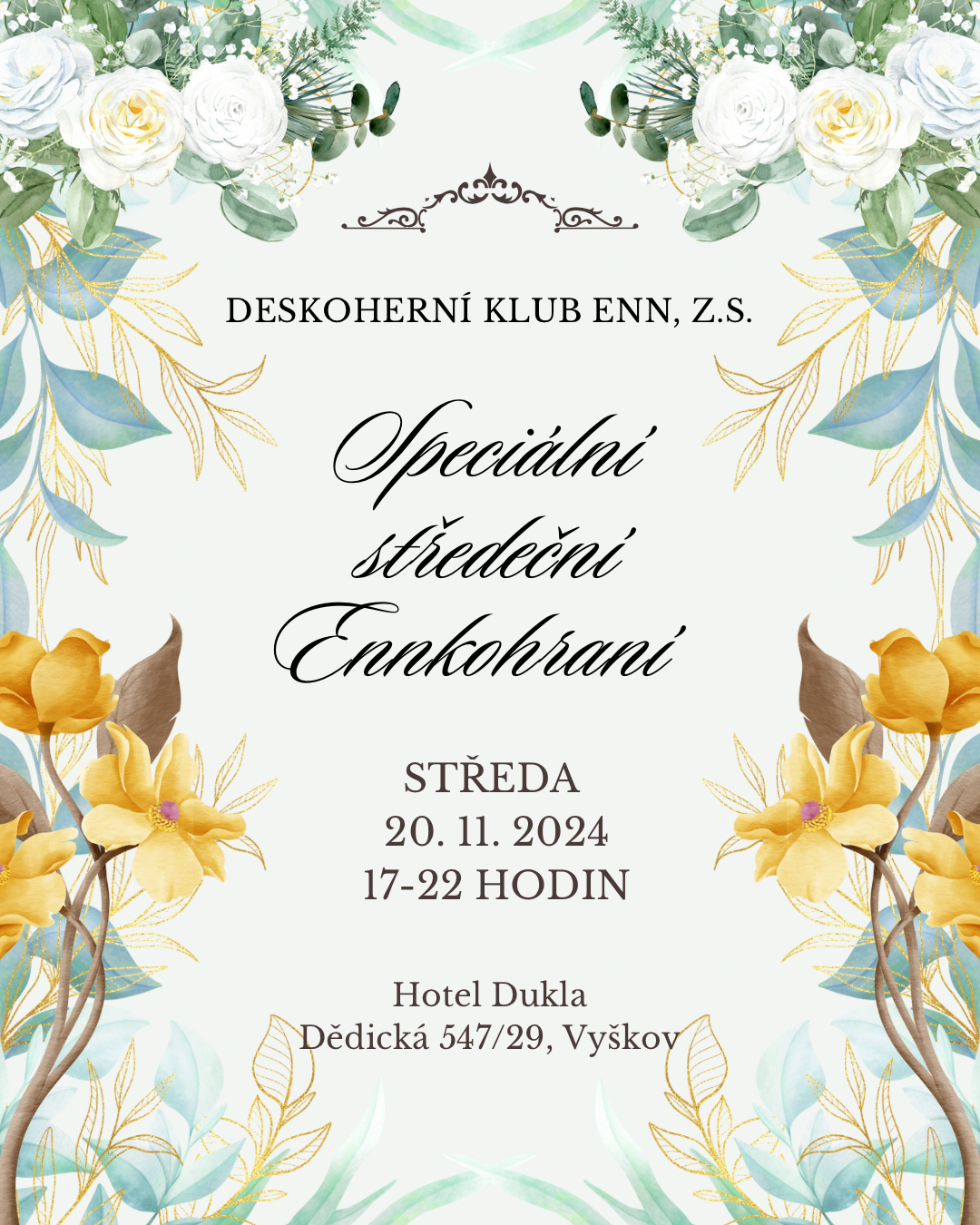 Ennkohraní středa 20.11.2024