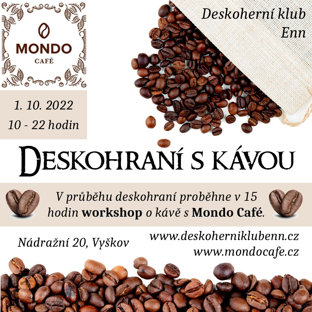 Deskohraní den kávy 1.10. 2022