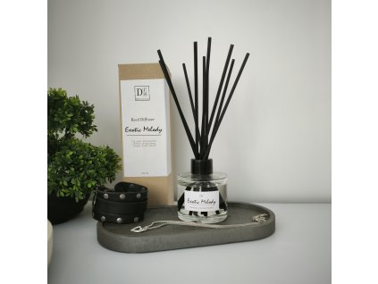 Tyčinkový aroma difuzér | Exotická Melodie ve skle