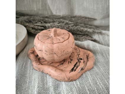 Small Cloud Set - Dekorativní podtácek a dýně ve výrazném oranžovo-černém designu