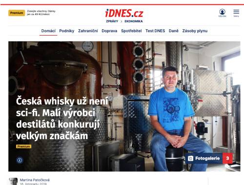 Napsali s námi v MF DNES o české whisky