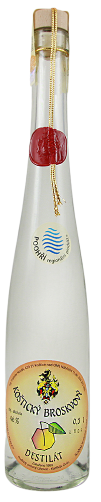 Koštická Broskvová pálenka 44% 0,5L broskvovice