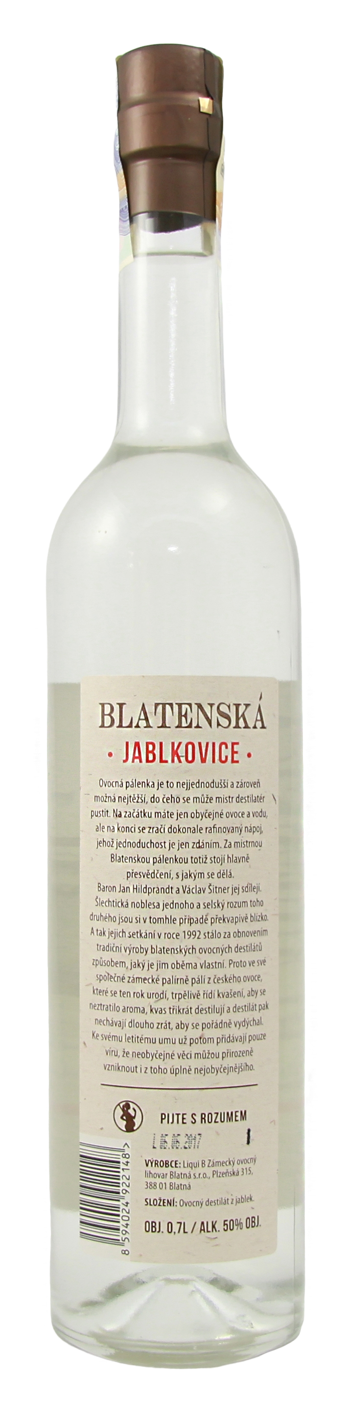 Blatenská Jablkovice 50% 0,7L -dobrá pálenka