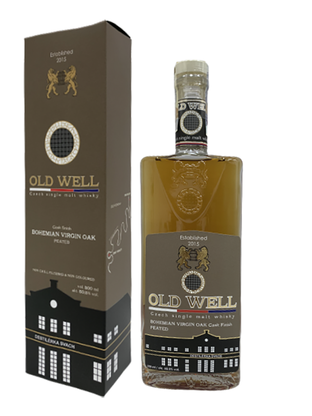 Svach´s OLD WELL whisky virgin bohemian oak barrel 50,8% 0,5L - lehce