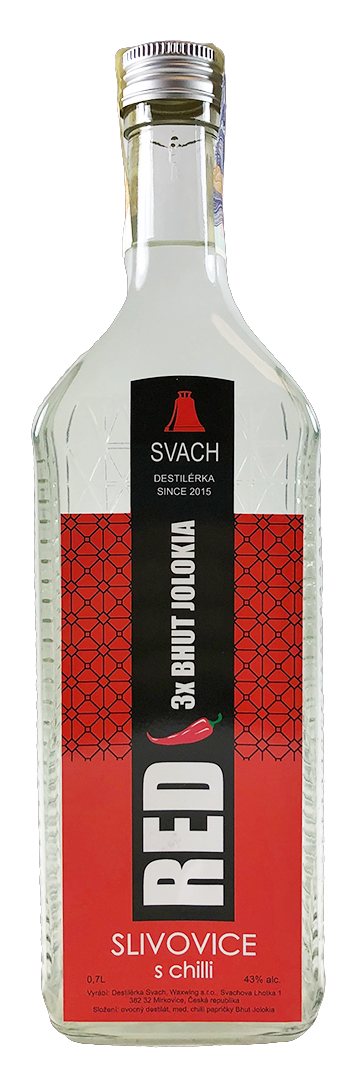 Svach Slivovice s chilli 43% 0,7L - Destilerka.cz