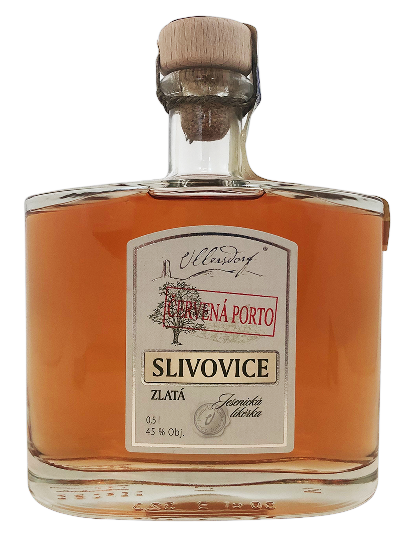 Ullersdorf Zlatá slivovice - PORTO 45% 0,5L