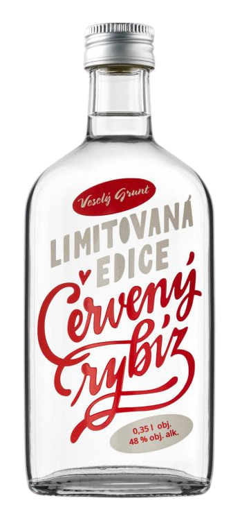 Veselý Grunt Červený rybíz 48% 0,35L | E-shop