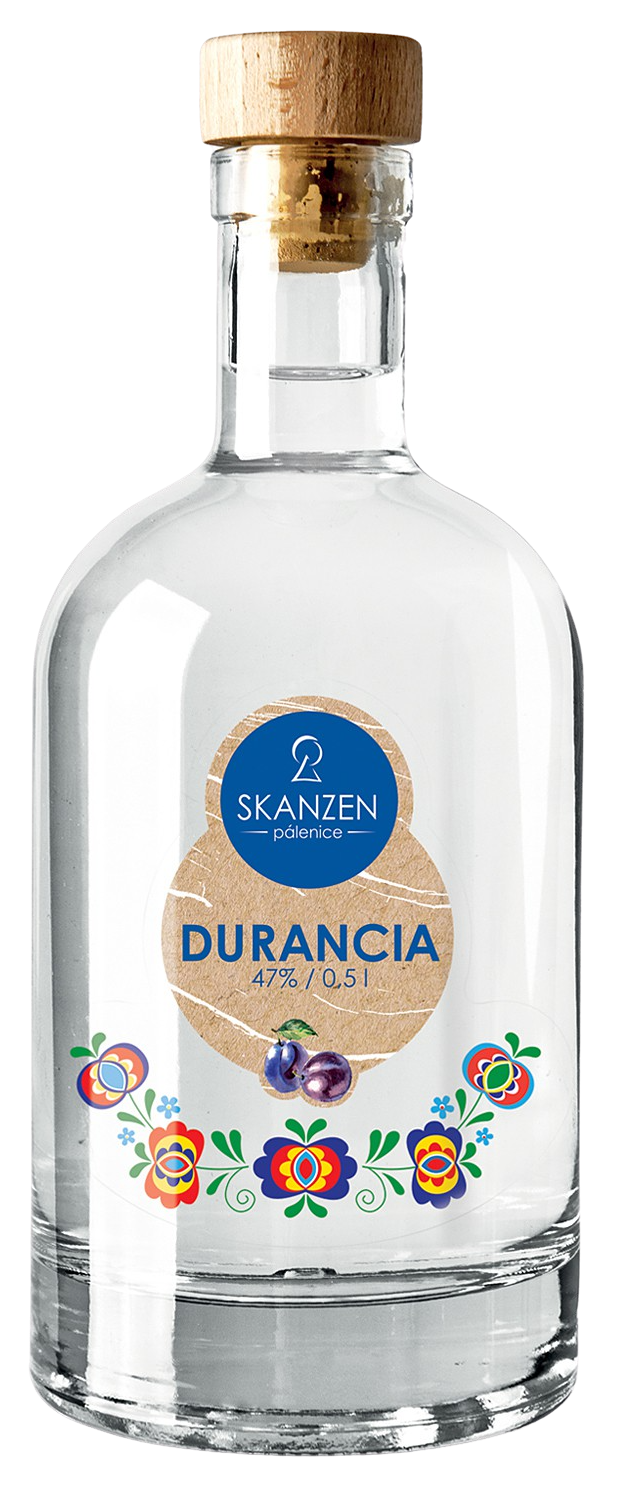 Slivovice Durancia  47% 0,5 Skanzen Modrá