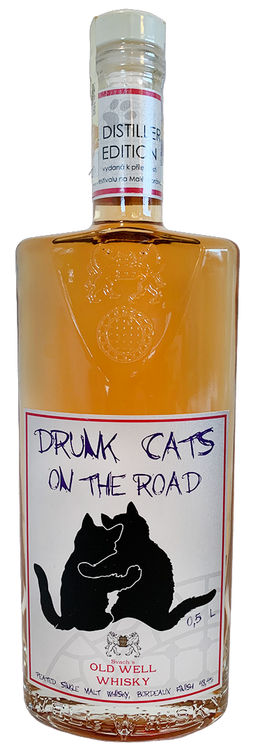 Svach´s OLD WELL whisky DRUNK CATS ON THE ROAD 48,4% 0,5L