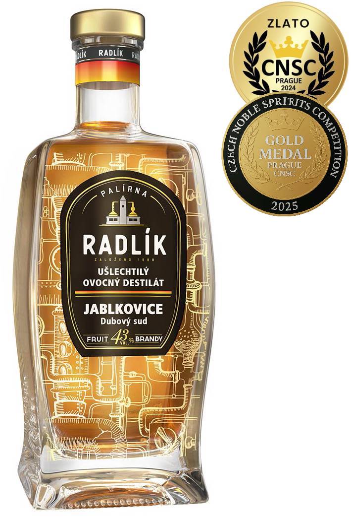 Radlík Jablkovice z dubového sudu 43% 0,5L | Destilerka.cz