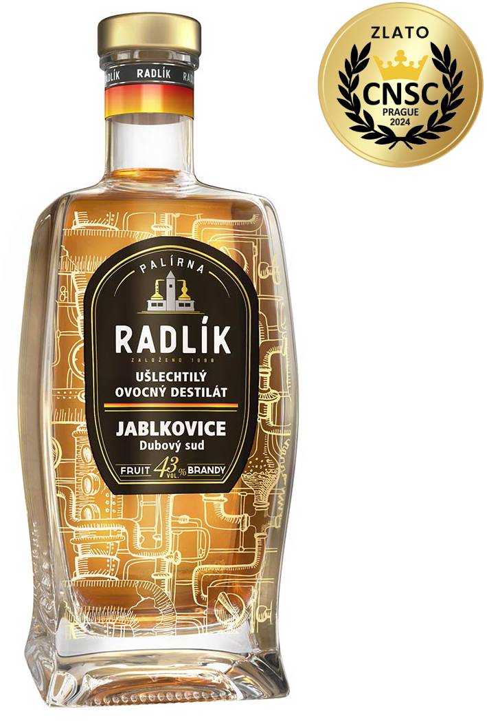 Radlík Jablkovice z dubového sudu 43% 0,5L | Destilerka.cz