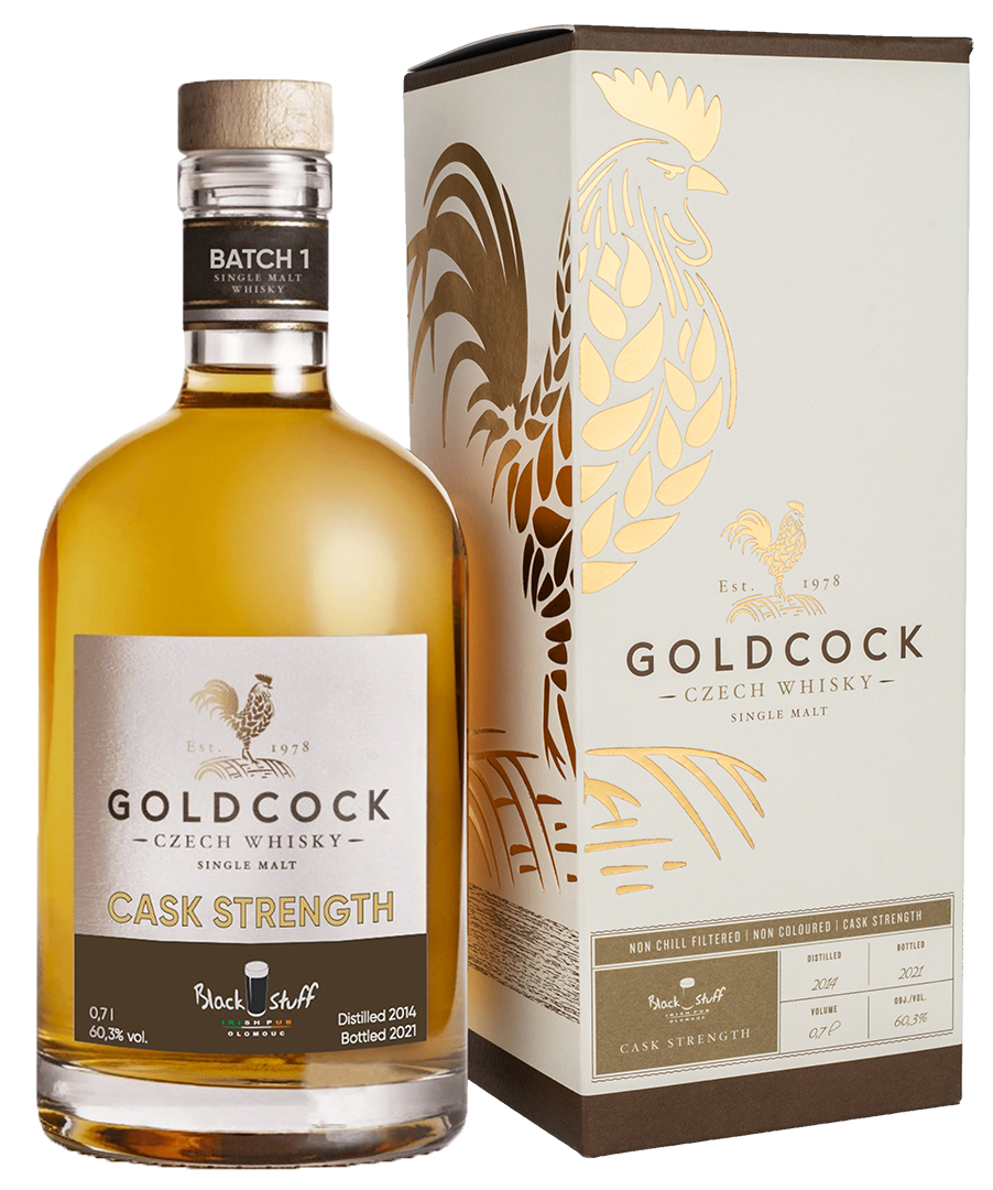 Gold Cock 2014 Black Stuff Cask Strengt 60,3% blend whisky 0,7