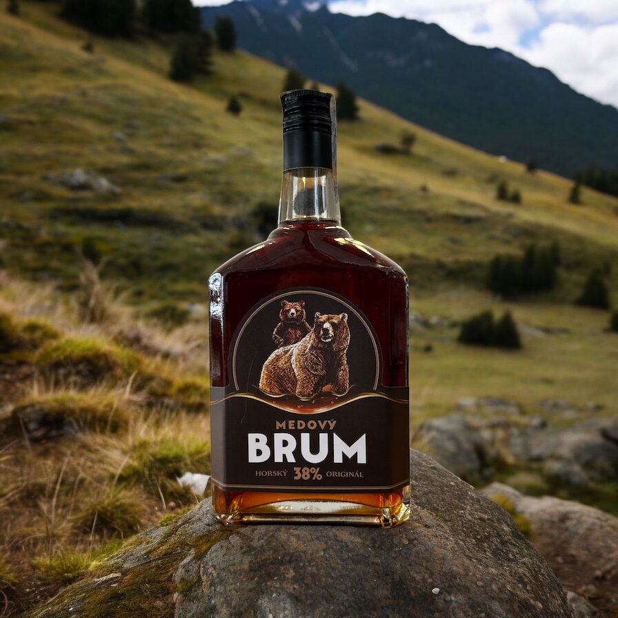 Medový tuzemák BRUM 38% 0,5L