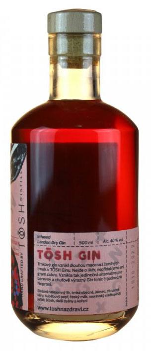 TOSH Trnkový GIN 40% 0,5L | Destilerka.cz