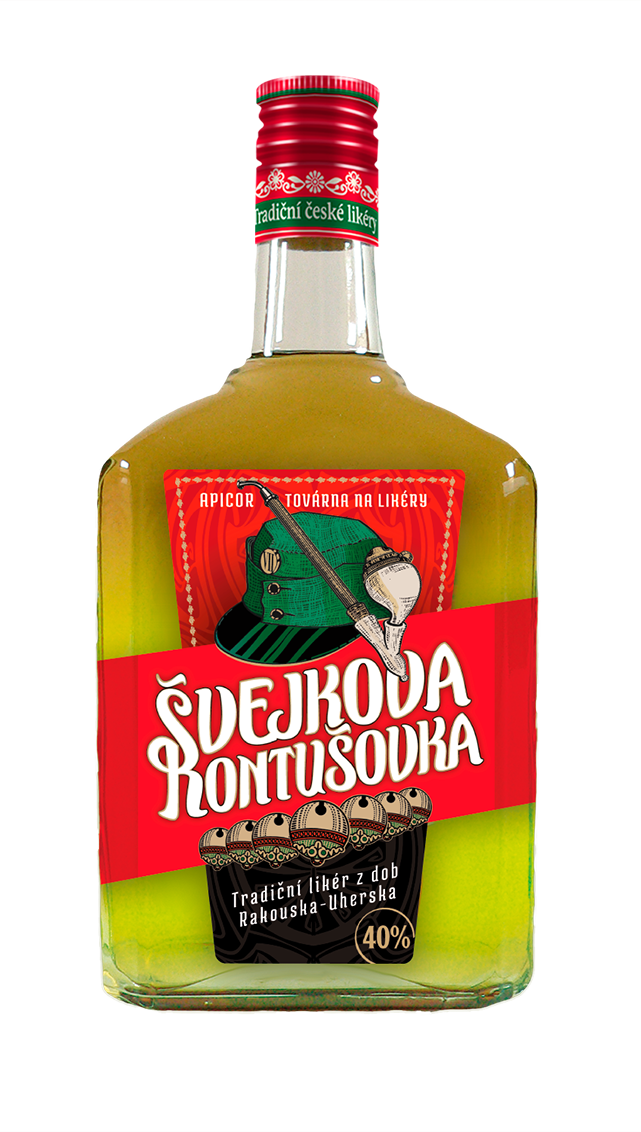Bedna císaře pána 7 lahví a prémiová Višňovka BOHEMICA