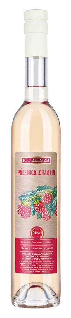 Pálenka z malin ze sudu Rudolf Jelínek 41,5% 0,5L