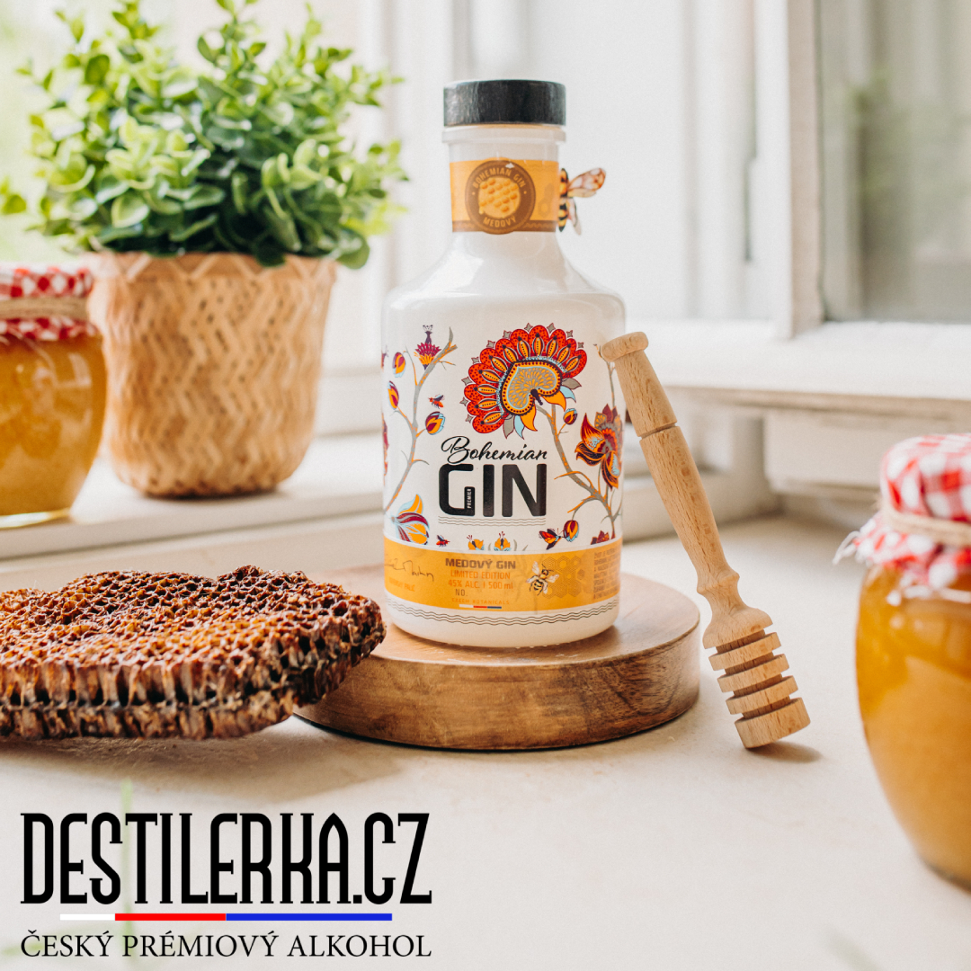 Bohemian Gin medový 45% 0,5L Žufánek