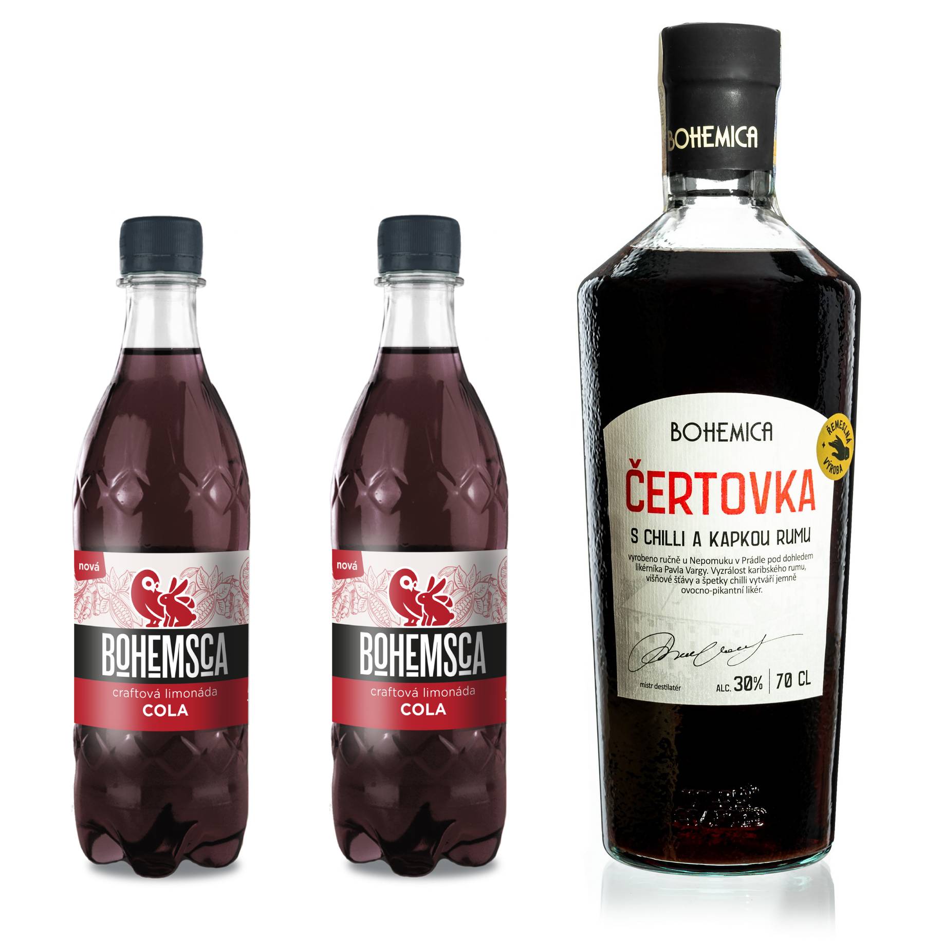 BOHEMICA Čert + 2xBOHEMSCA Cola