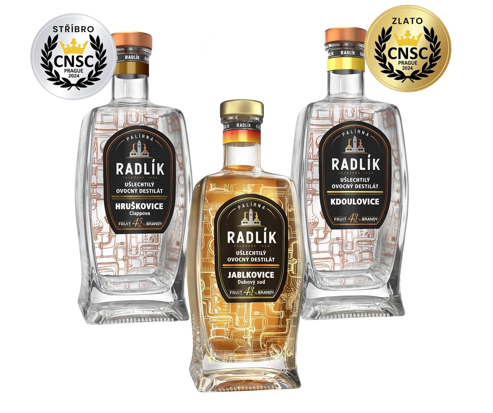 Palírna Radlík Radlík sada pálenek 3x0,5L