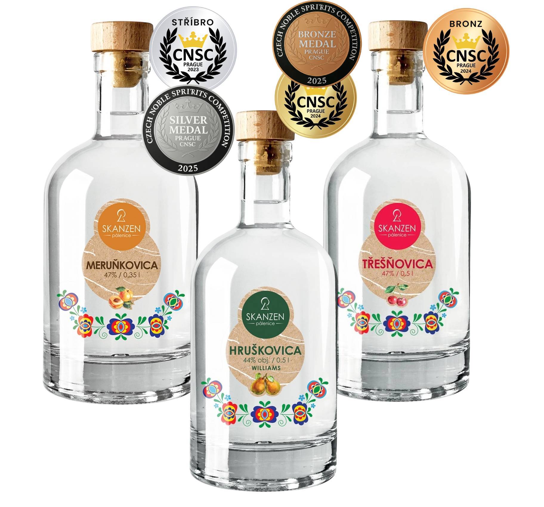 Skanzen Modrá Skanzen sada pálenek 3x0,5L