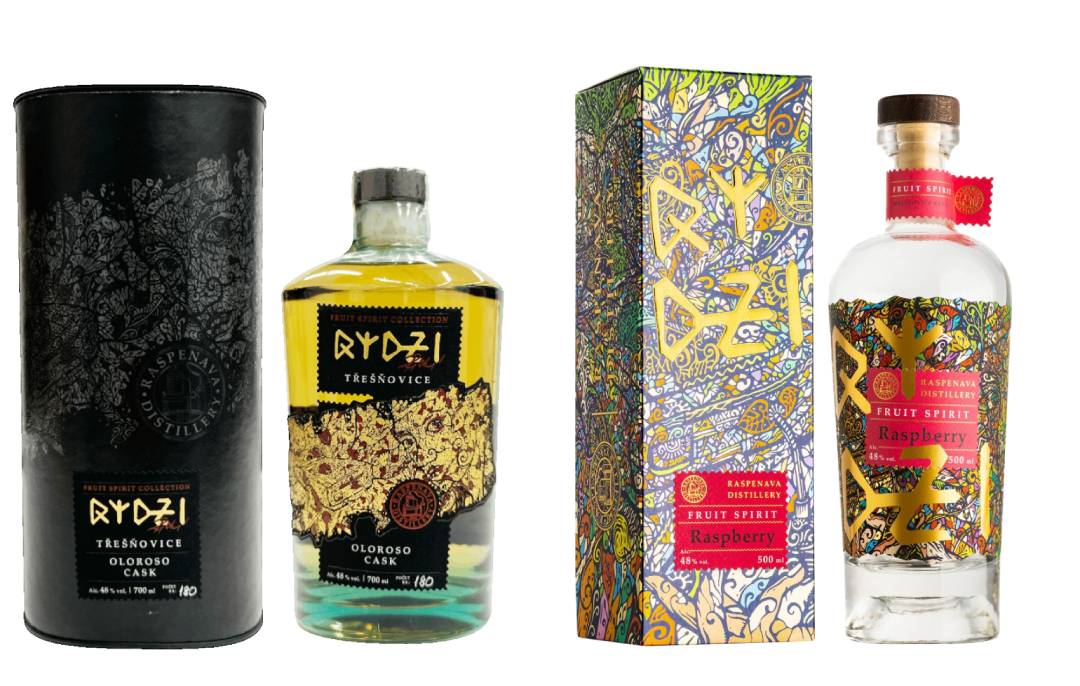 Sada ovocných pálenek RYDZI z Raspenava Distillery