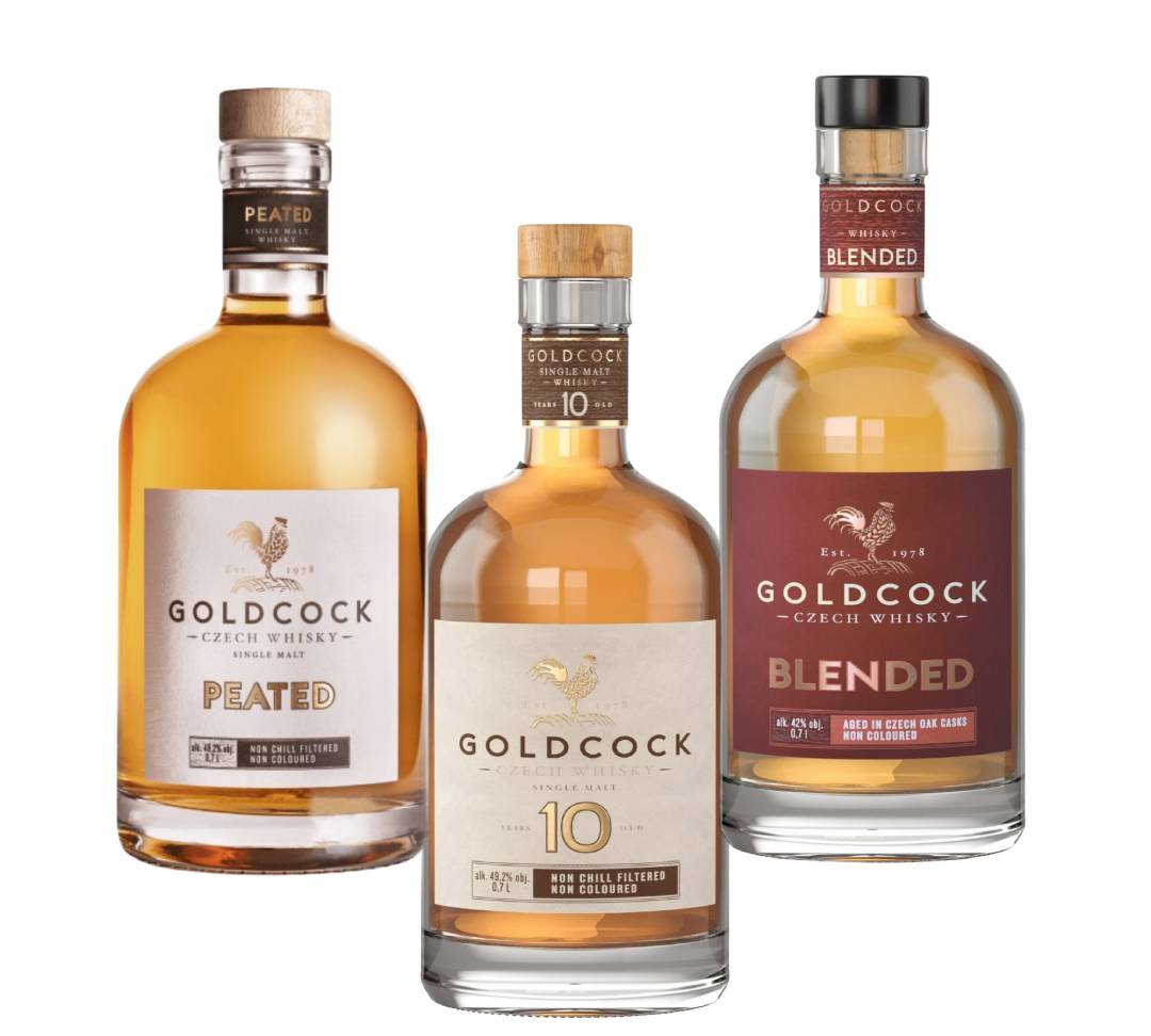 Sada české whisky GOLDCOCK