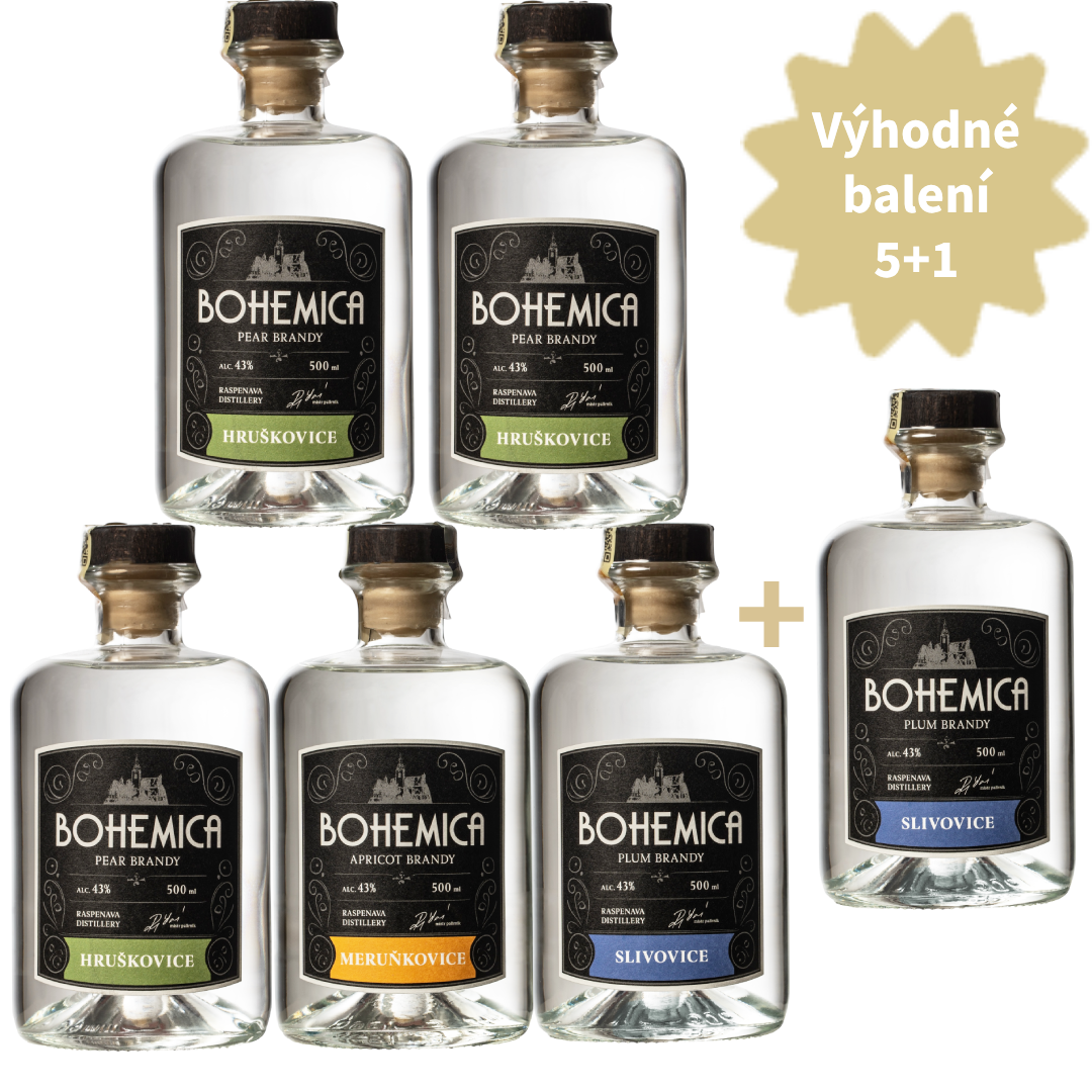 BOHEMICA ovocné pálenky 5+1 43% 3L
