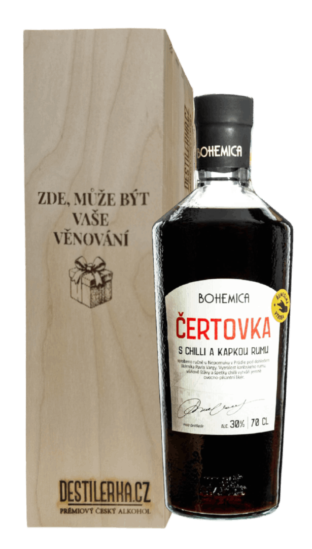 Dárková kazeta + BOHEMICA Čertovka 0,7L + věnování na přání