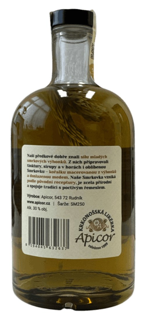 Apicor Smrkovka likér 30% 0,5L