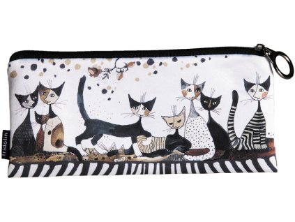 Pouzdro textil Rosina Wachtmeister Kočky v šedém