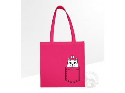 pocket cat love taska ruzova