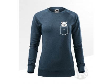 pocket cat miau damska merger tmave modra