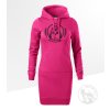 kocici mama damské mikinové šaty ruzova
