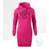 psi mama damské mikinové šaty ruzova