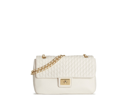 Karl LagerfeldtParis Agyness Large Shoulder Bag Winter Whitefront