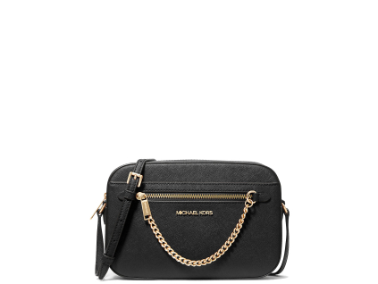 Michael Kors Jet Set Large Saffiano Leather Crossbody Bag Black21