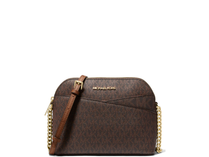 Michael Kors Kabelka Jet Set Travel Medium Logo Dome Crossbody Bag Brownaa