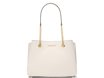 Michael Kors Teagan Large Pebbled Leather Shoulder Bag LT Creamaa