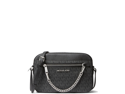 Michael Kors Jet Set Large Logo Crossbody Bag Blacka2