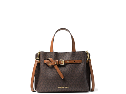 Michael Emilia Small Logo Satchel Brownaa