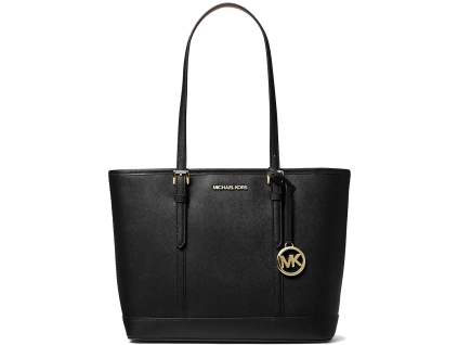 Michael Kors Jet Set Travel Small Saffiano Leather Top Zip Tote Bag Blacka2