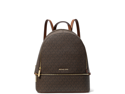 Michael Kors Rhea Medium Signature Logo Backpack Brown22