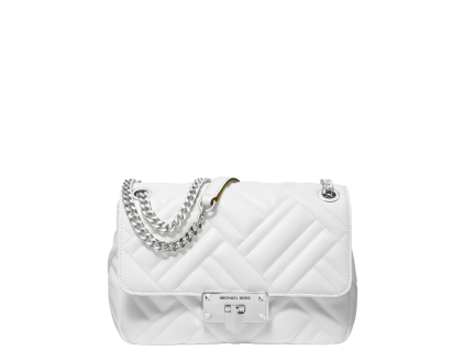 Michael Kors Peyton Medium Quilted Shoulder Bag Optic White depositphotos bgremover