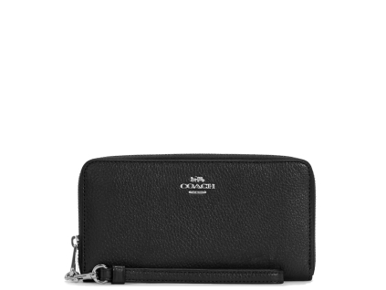 COACH Peněženka Long Zip Around Wallet Black Silver2